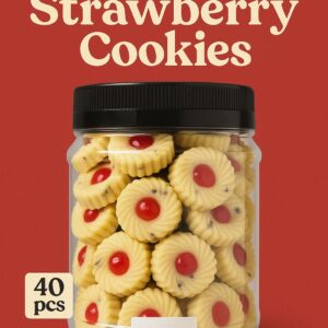 Biskut Tart Strawberry 40pcs